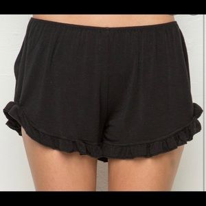 Brandy Melville black ruffle shorts